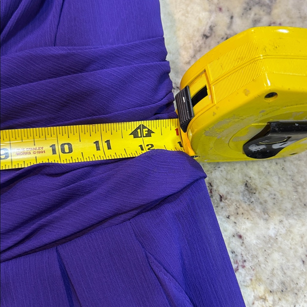 David’s Bridal ruched strapless cocktail dress purple Size 2 - Picture 8 of 9